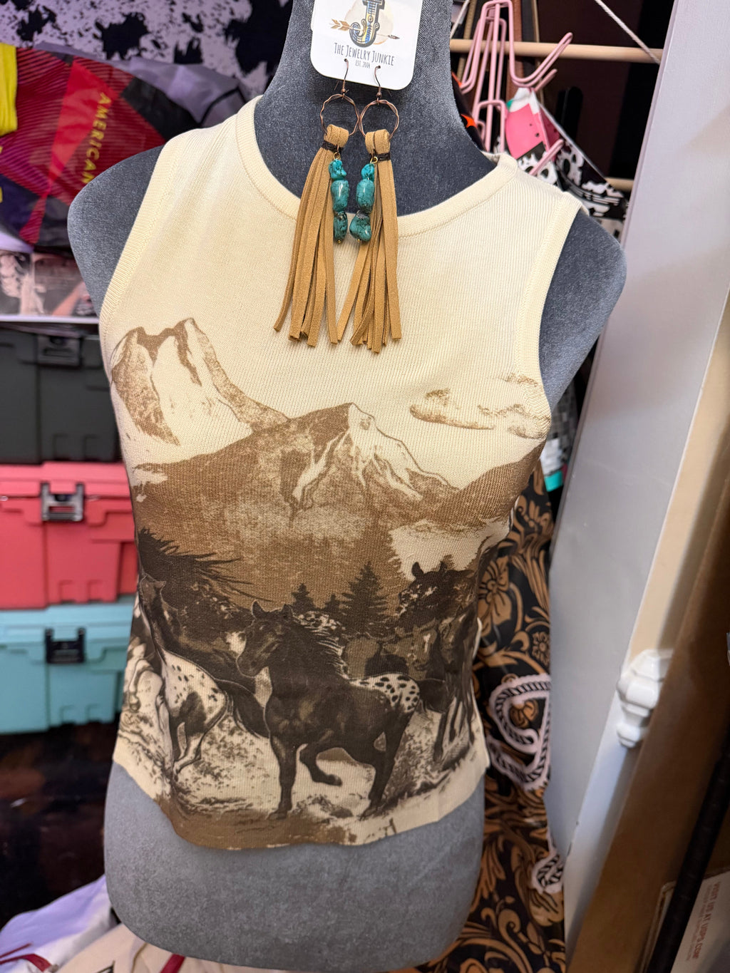 Montana Skies Graphic Knit Sweater Top