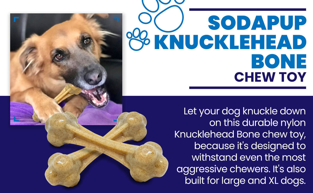 Knuckle Bone Nylon Dog Chew Toy For Aggressive Chewers Made in USA