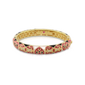 Bows And Hearts Brass 18K Gold Plated Bangle