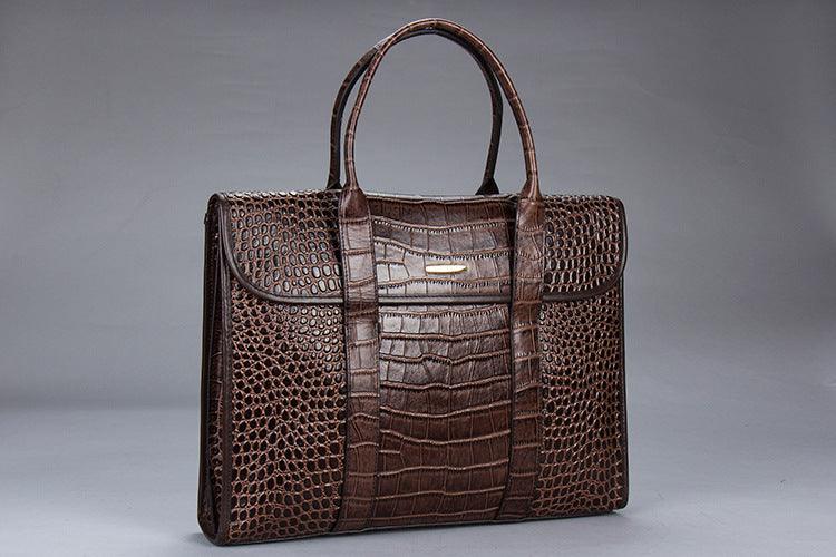 Exotic Croco Leather Laptop Bag For Women Model CL-01