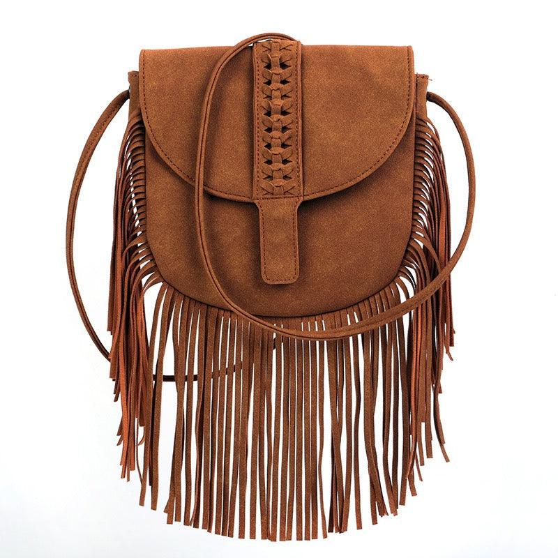 Dakota Tassel Boho Leather Shoulder Bag DK01 For Everyday Use