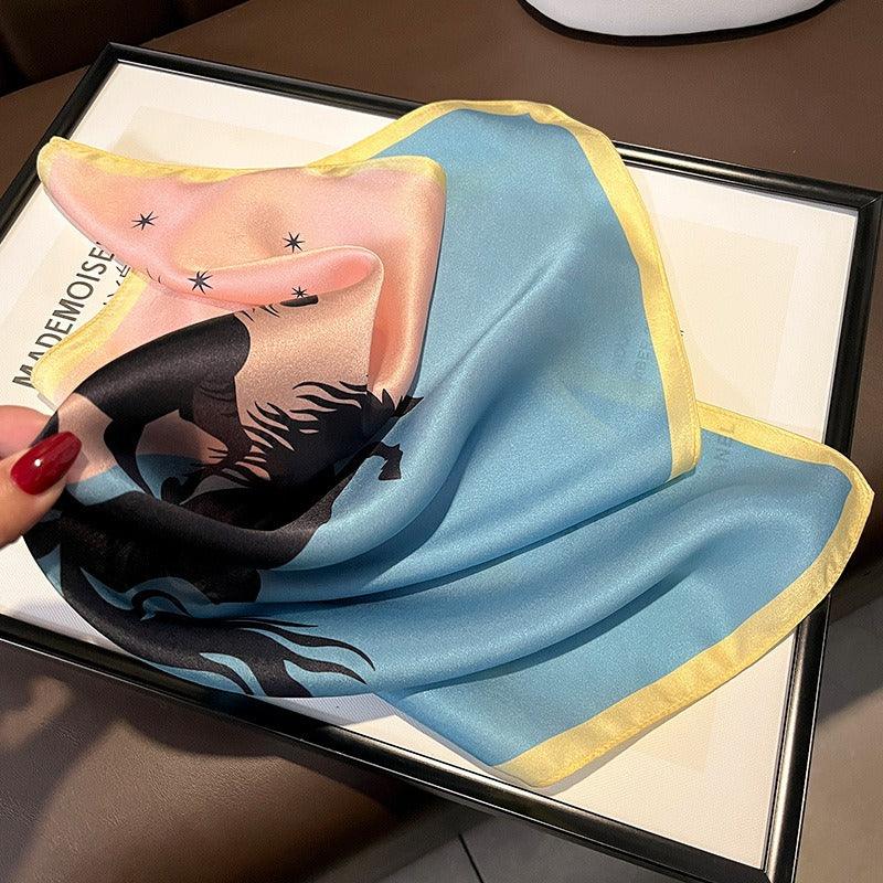 Wild Horses Silk Scarf Fashion Accessory Wh Silk 001