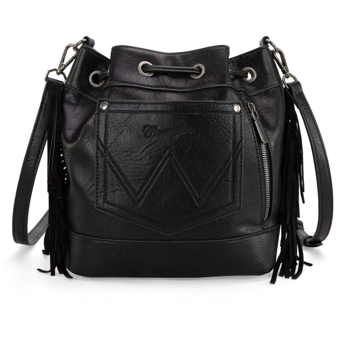 Wrangler Southwestern Knitted Drawstring Crossbody Bag
