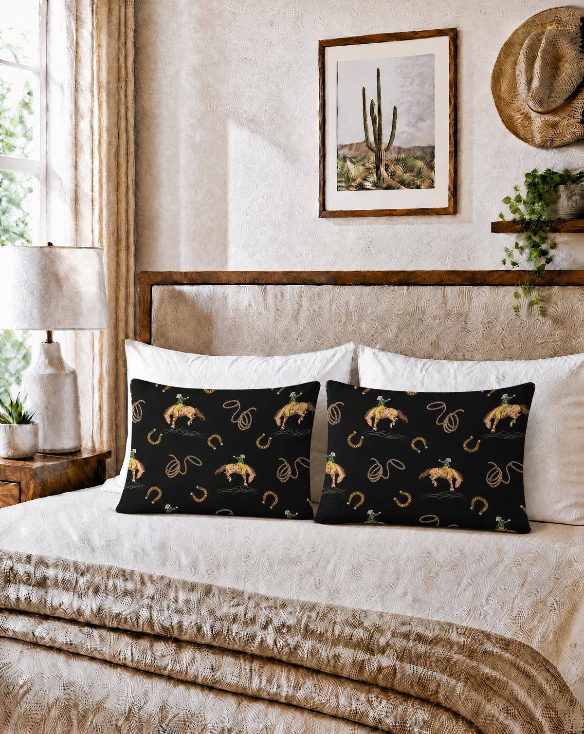 Baha Ranch Rodeo Cowboy Pillowcase Made in America