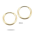 14k Yellow Gold Filled Hoop Earrings 20 Mm