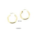 14k Yellow Gold Filled Hoop Earrings 10 Mm