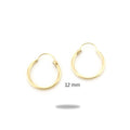 14k Yellow Gold Filled Hoop Earrings 12 Mm