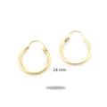 14k Yellow Gold Filled Hoop Earringsp 14 Mm