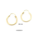 14k Yellow Gold Filled Hoop Earrings 18 Mm