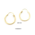 14k Yellow Gold Filled Hoop Earrings 20 Mm