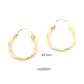 14k Yellow Gold Filled Hoop Earrings 24 Mm