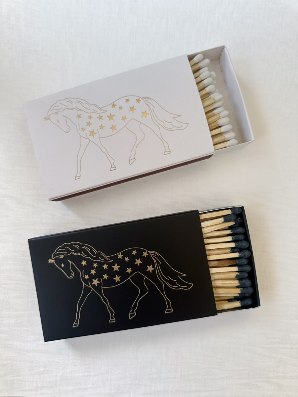 Stable Style Oversized White Horse And Stars Safety Matches for Lighting Candles