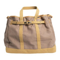Huntley Equestrian Barkin Canvas Tote Bag with Gold Hardware, Tan