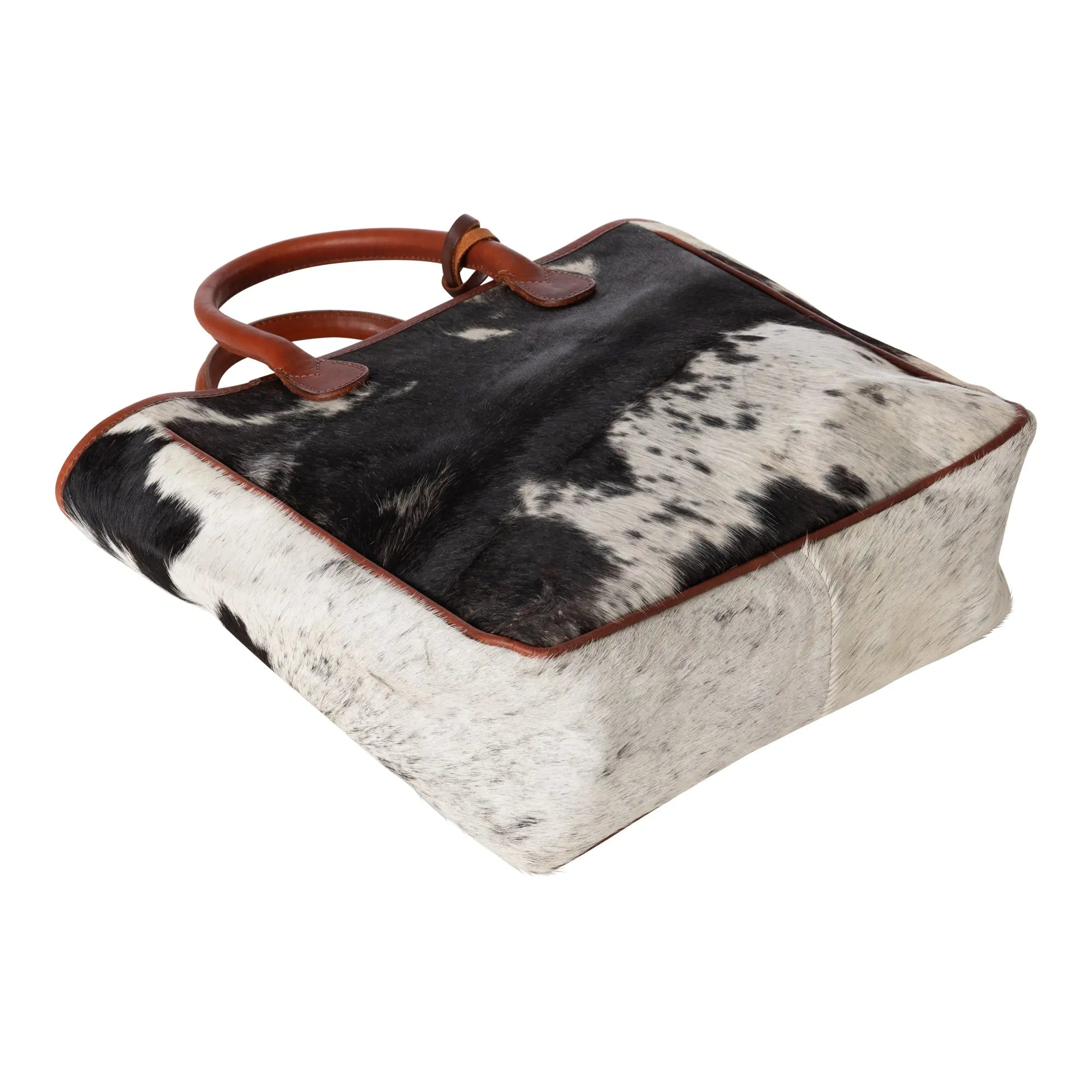 Huntley Equestrian Hair On Hide Cow Leather Tote Handbag