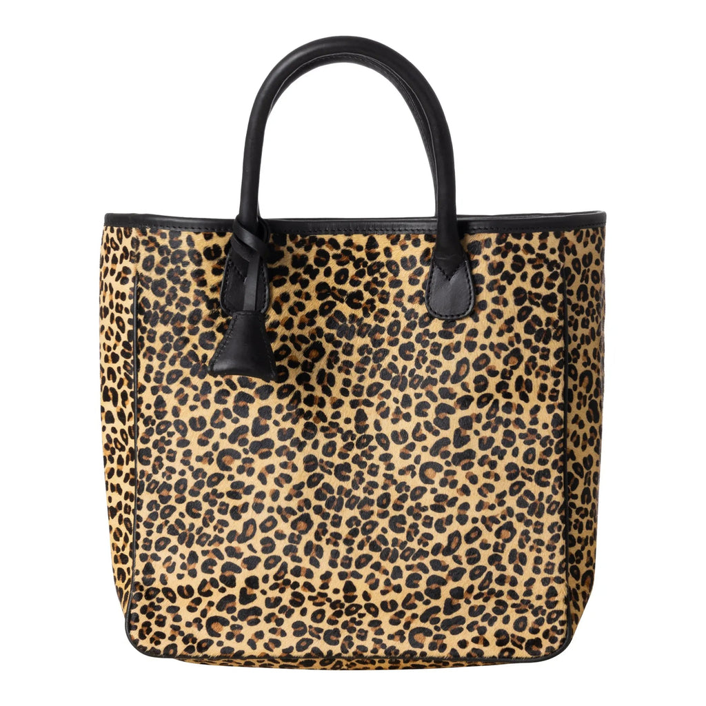 Huntley Equestrian Leopard Hair On Hide Tote Handbag