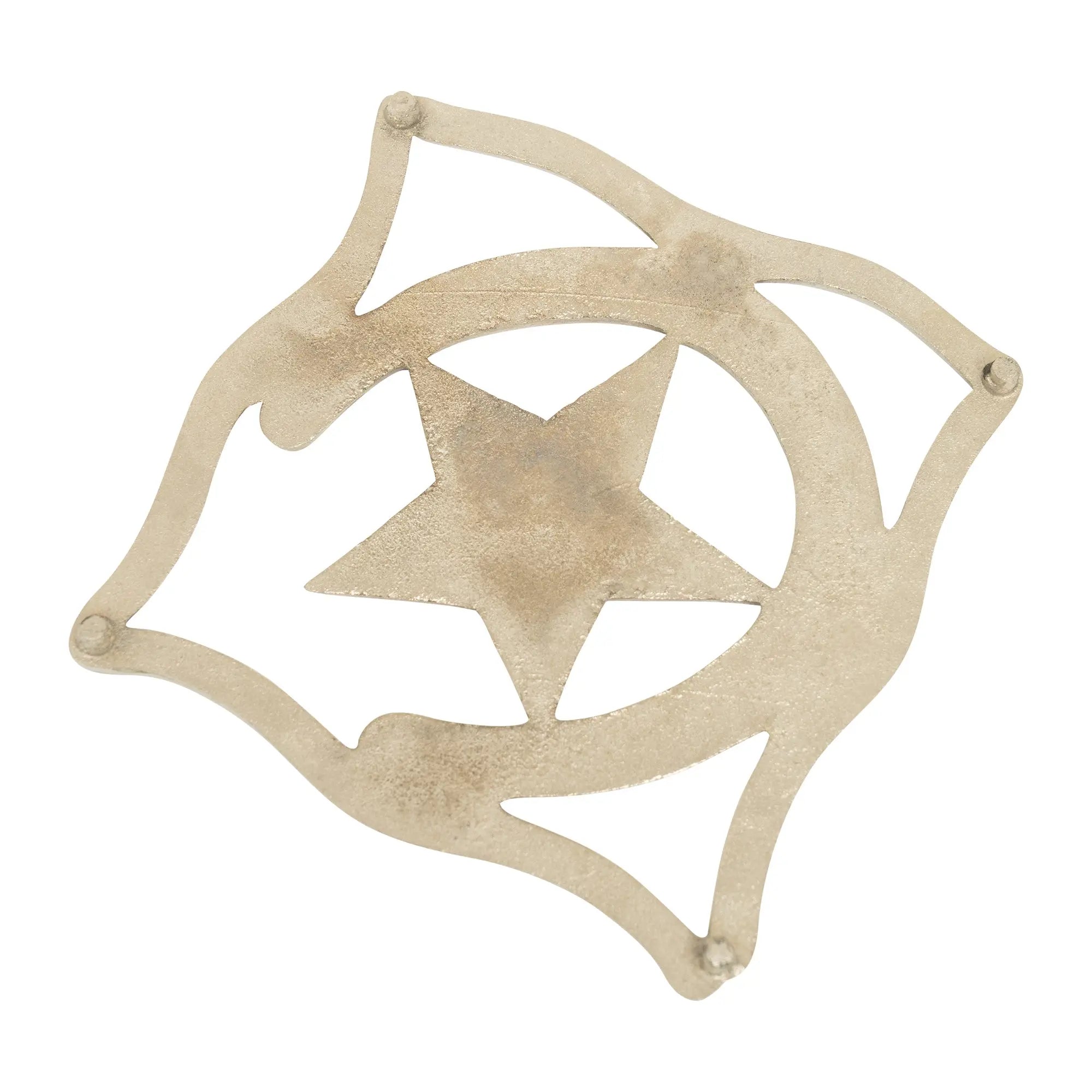 Huntley Equestrian Star with Horse shoe Silver Square Trivet