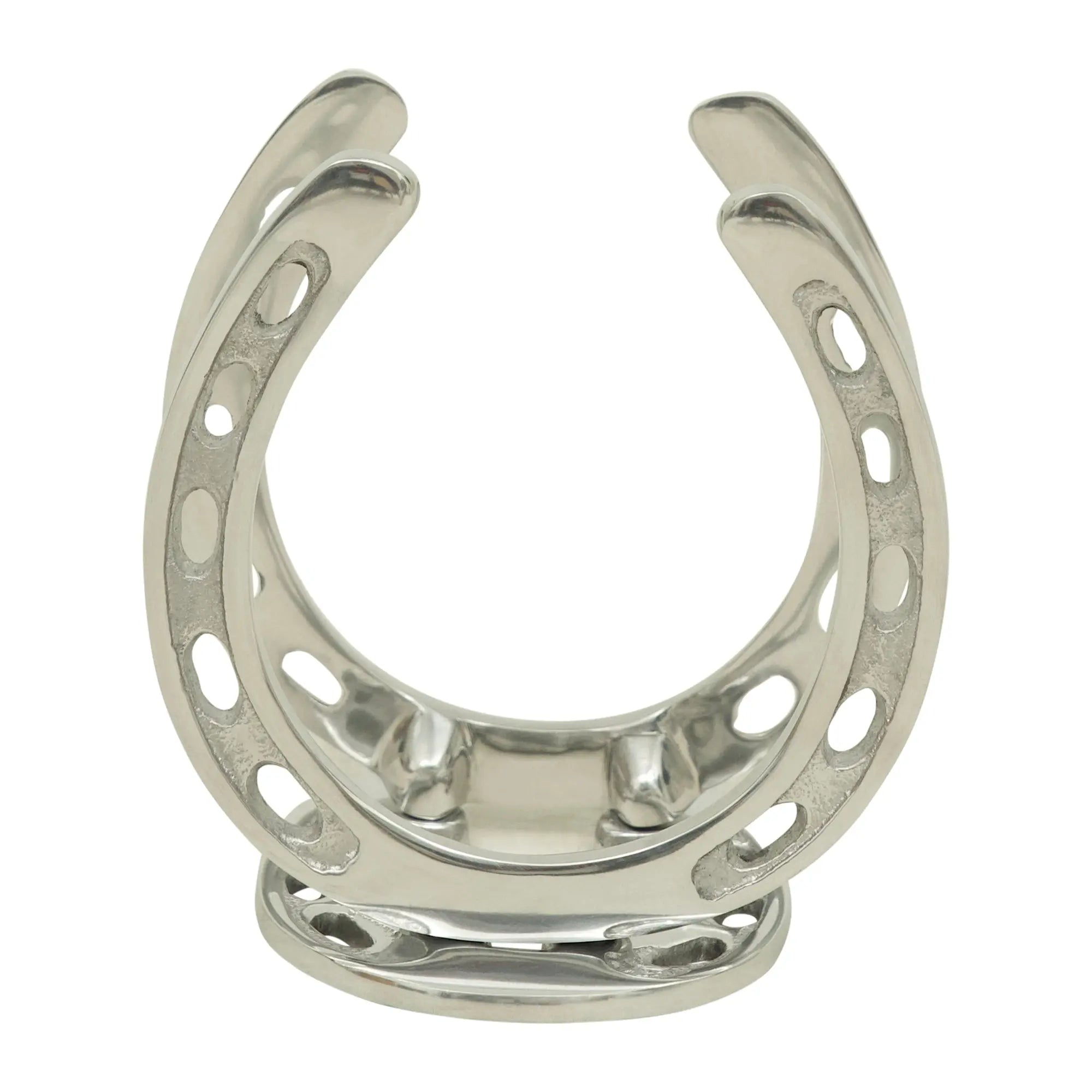 Huntley Horseshoe Napkin Holder, Aluminum Silver Finish