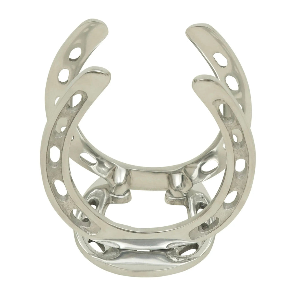 Huntley Horseshoe Napkin Holder, Aluminum Silver Finish