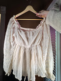 Long-Sleeve Belted Blouse