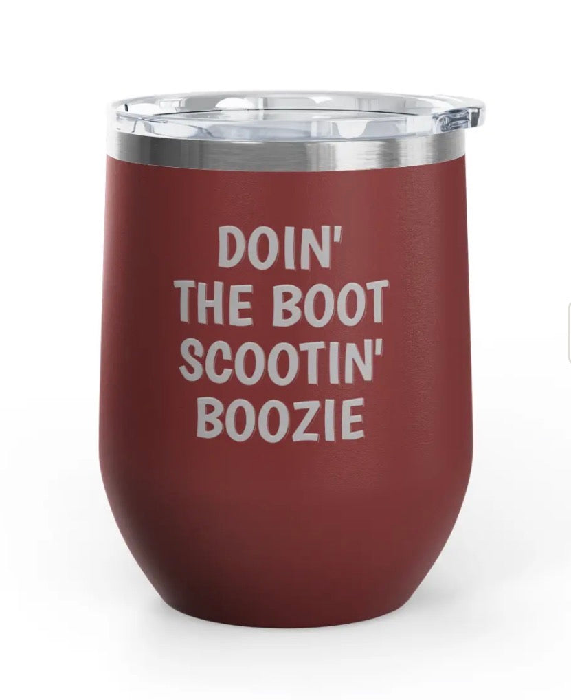 Wine Tumblers - 12 oz. - Boot Scootin' Boozie