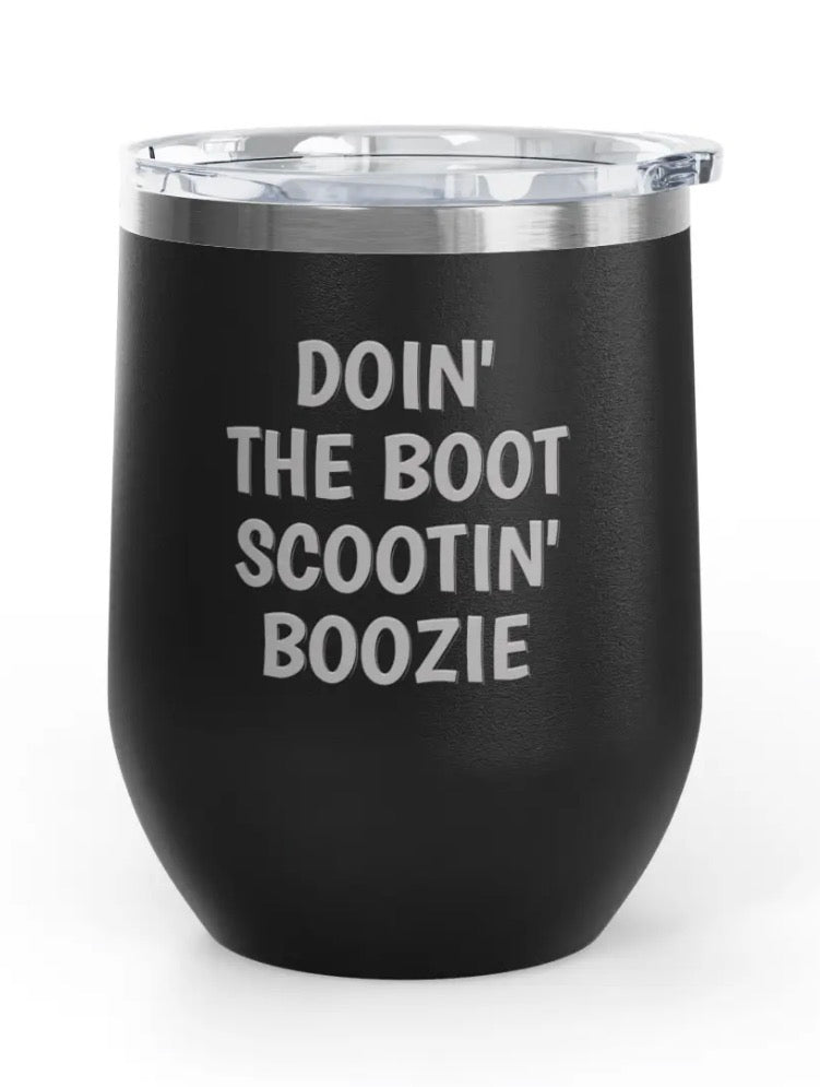 Wine Tumblers - 12 oz. - Boot Scootin' Boozie
