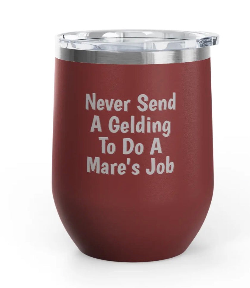Wine Tumblers -  12 oz. - Gelding/Mare