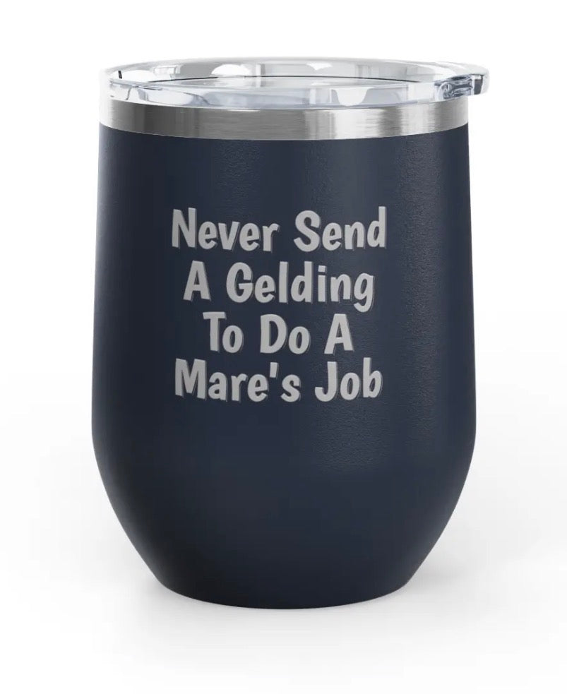 Wine Tumblers -  12 oz. - Gelding/Mare