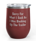 Wine Tumblers -  12 oz - Backing Up Trailer