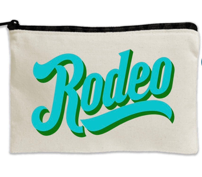 Travel Canvas Zipper Pouch - 8.5" x 11" - Rodeo