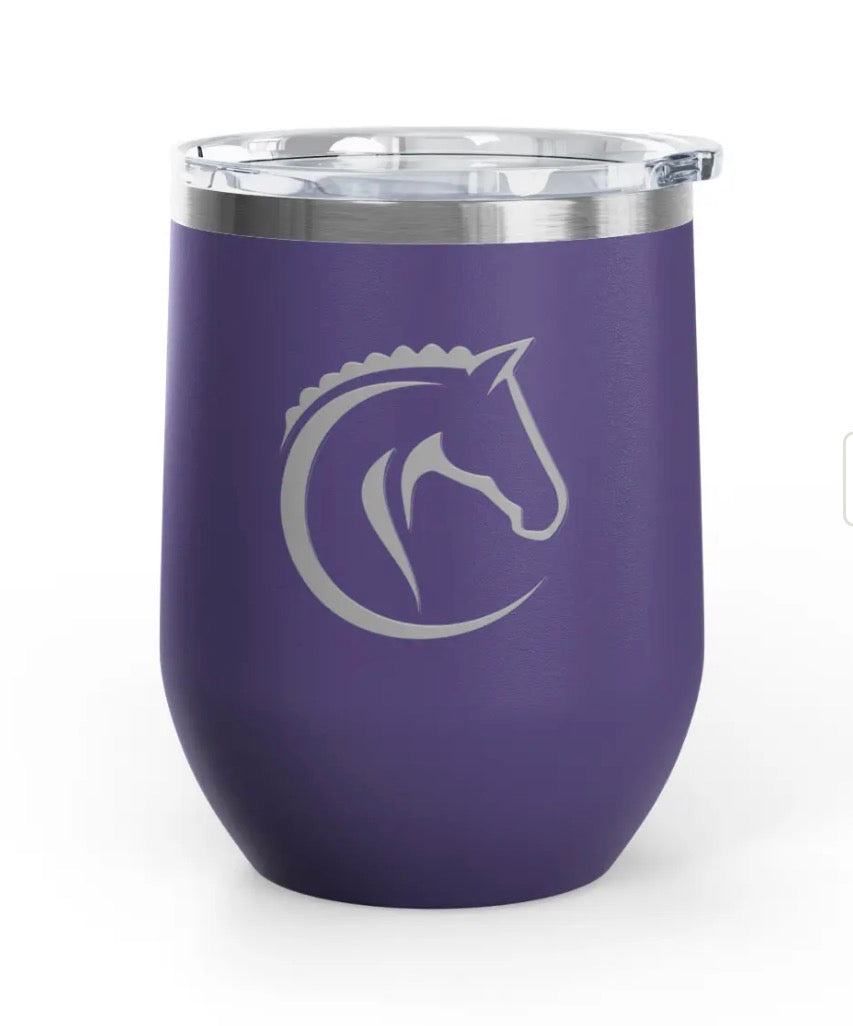 Wine Tumblers -  12 oz. - Horse Profile