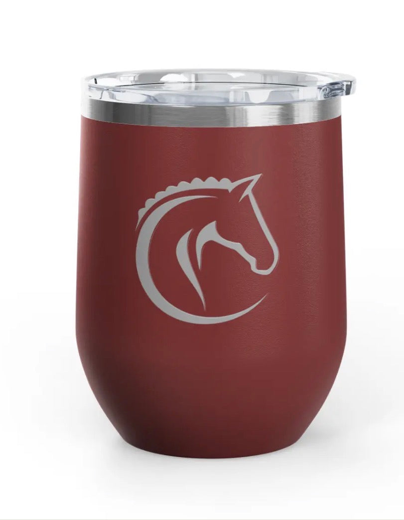 Wine Tumblers -  12 oz. - Horse Profile