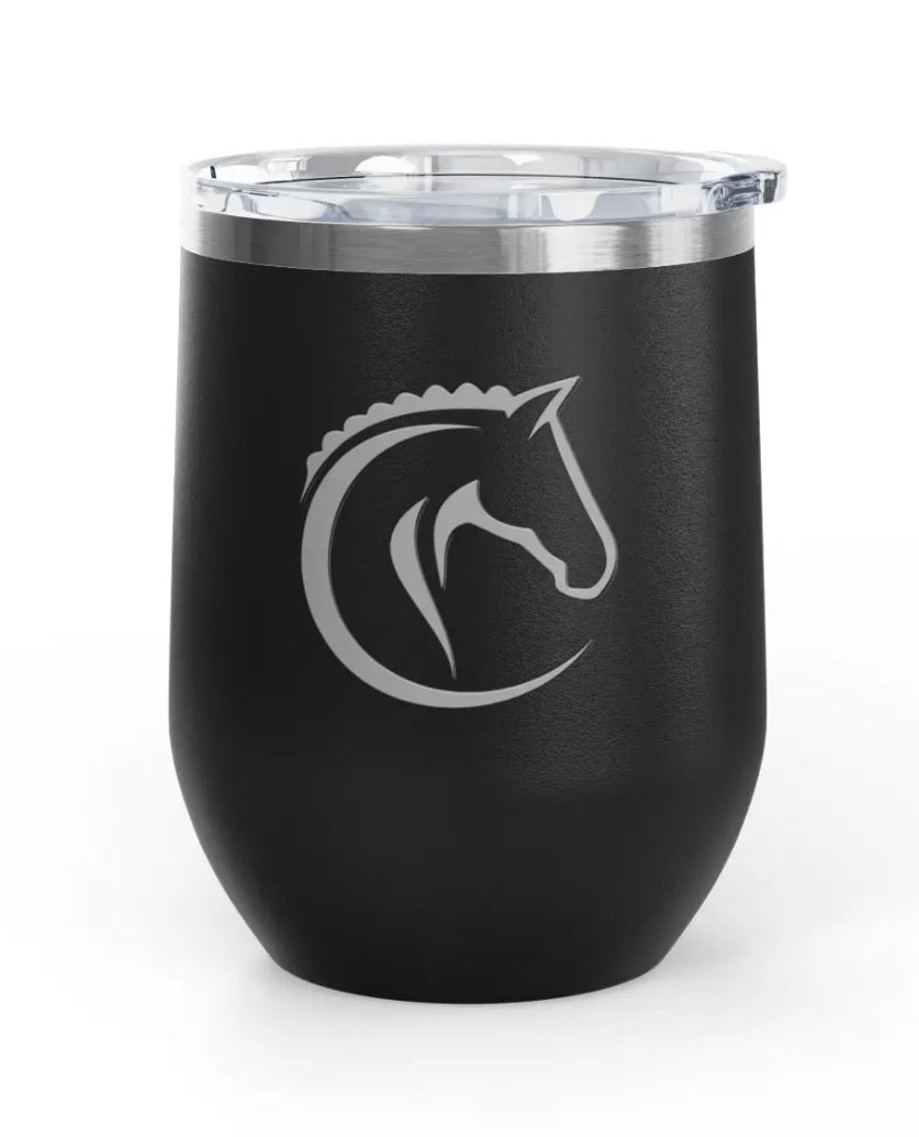 Wine Tumblers -  12 oz. - Horse Profile