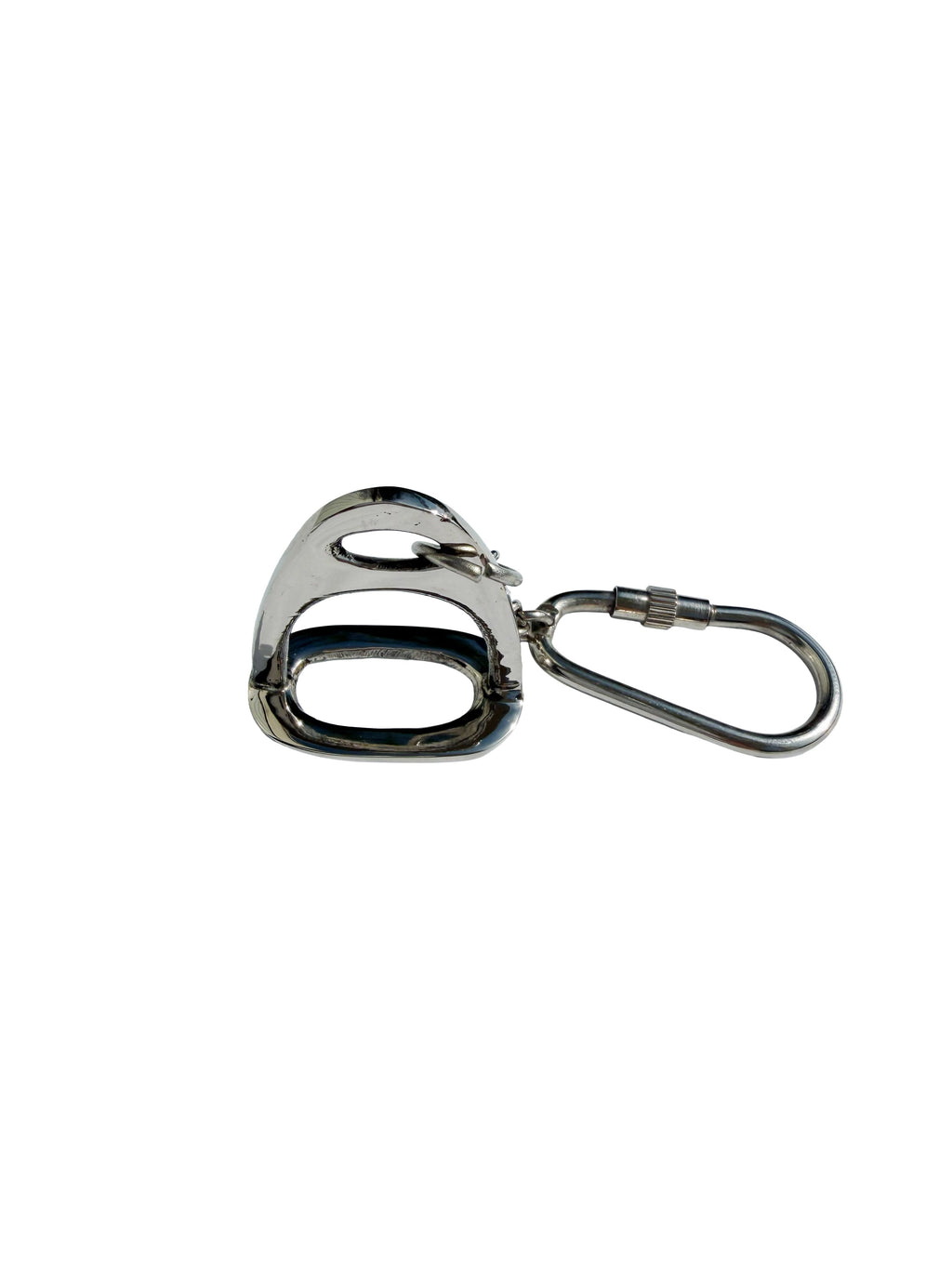 Huntley Equestrian Silver English Stirrup Keychain