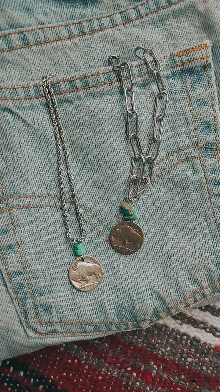 Where the Buffalo Roam Buffalo Nickel Coin Necklace Nk18