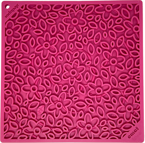 SodaPup Flower Power eMat Enrichment Lick Mat for Dogs and Cats