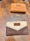 Wrangler Genuine Hair-On Cowhide Card Holder Bi-Fold Wallet