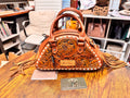 Montana West Tooled Floral Fringe Dome Satchel Bag