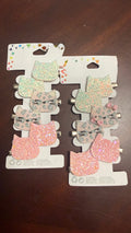SET OF 6 KITTY HAIR CLIPS