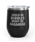 Wine Tumblers, 12 oz. - Engraved - Bubbles/Banamine