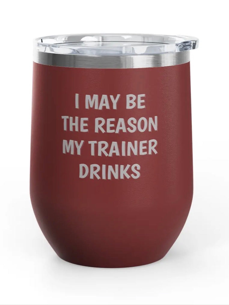 Wine Tumblers, 12 oz. - Engraved - Trainer Drinks