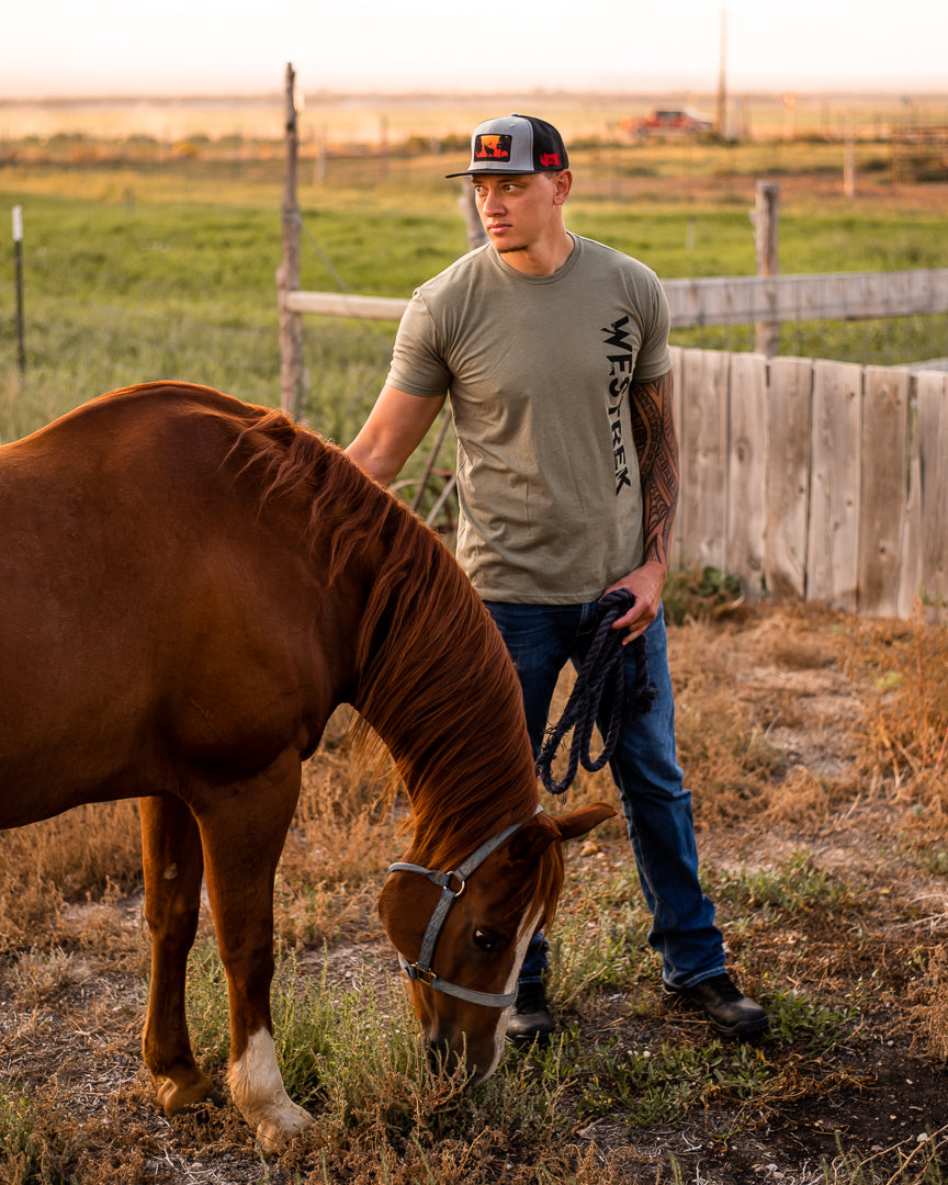 Heather Grey “Sunset Elk” Trucker Hat – Western Hunting Hat | Westrek