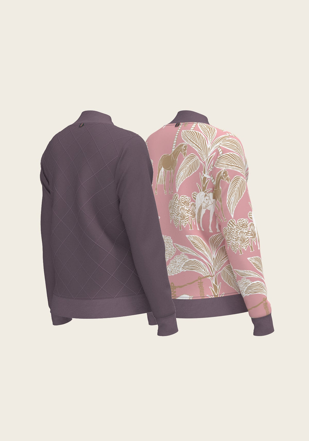  Poppy Seed Island Horses Reversible Jacket