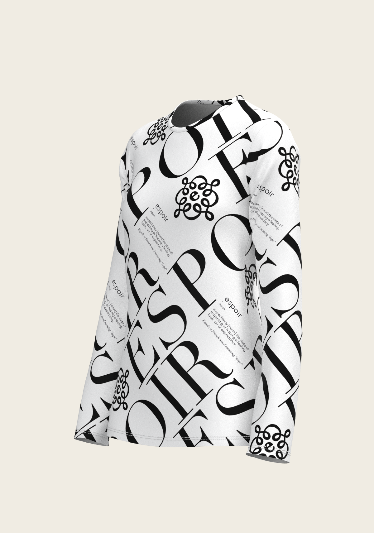 ESPOIR Monochrome Long Sleeve Sport T-Shirt