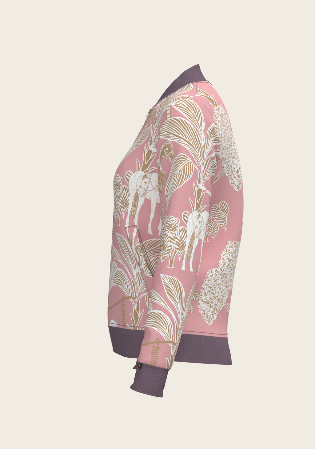  Poppy Seed Island Horses Reversible Jacket