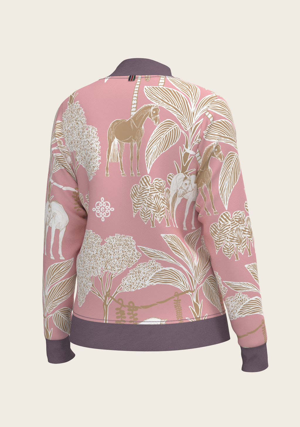  Poppy Seed Island Horses Reversible Jacket