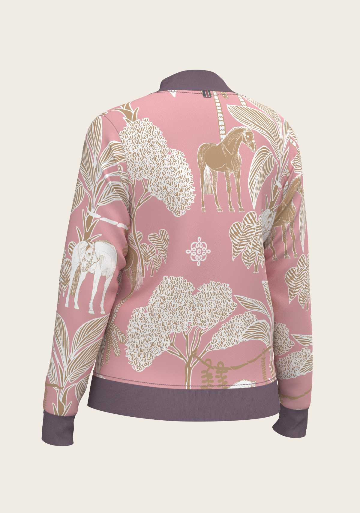  Poppy Seed Island Horses Reversible Jacket
