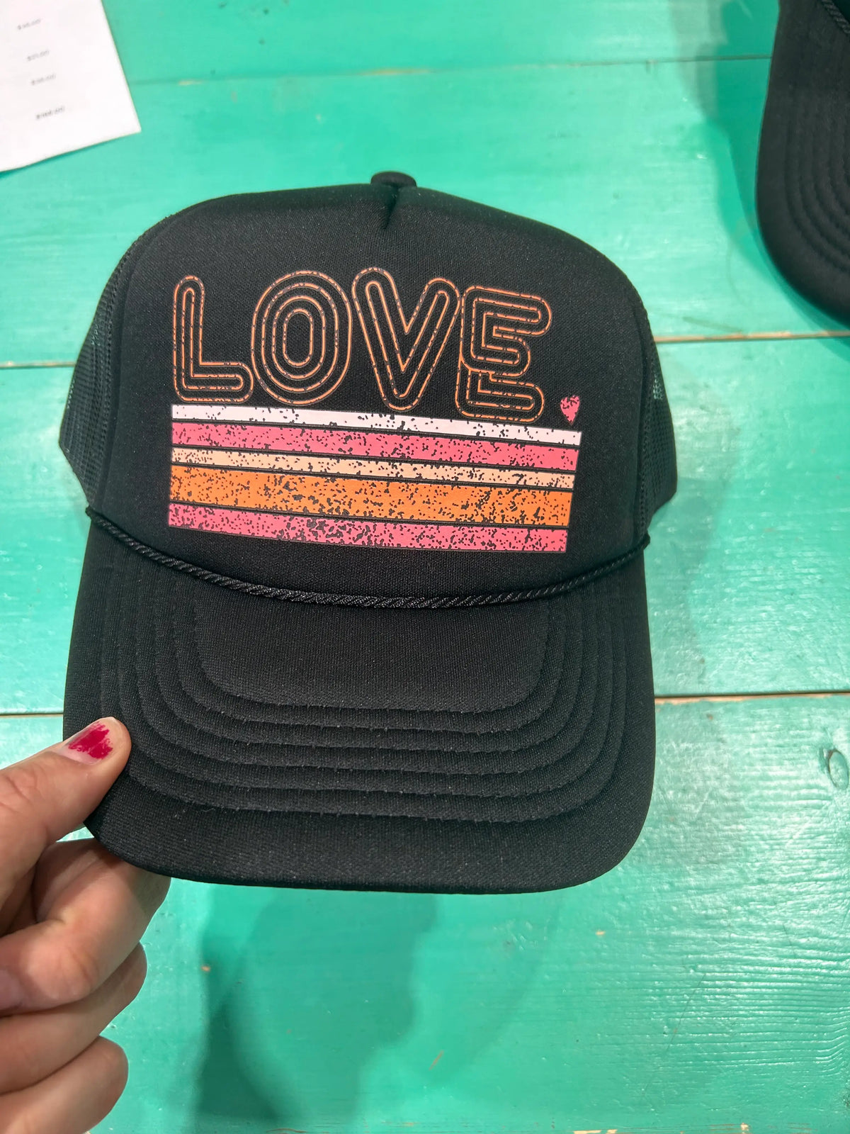 Love Striped Trucker