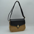 Woven Straw Flap Crossbody Bag – Chic Summer Shoulder Satchel