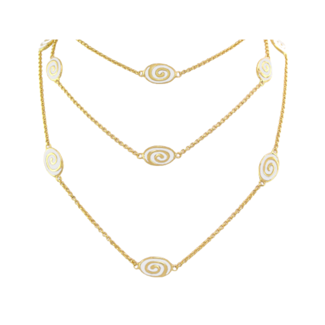 Signature Swirl Necklace Solid Brass Base