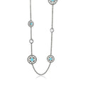 Circle Of Love Long Necklace Rhodium Plated Brass